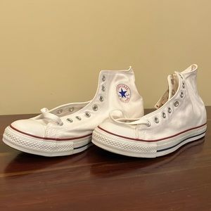 White All Star Converse high tops. Size 11.5